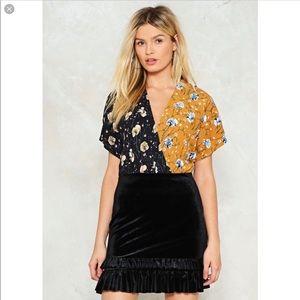 Nasty Gal Floral Bodysuit